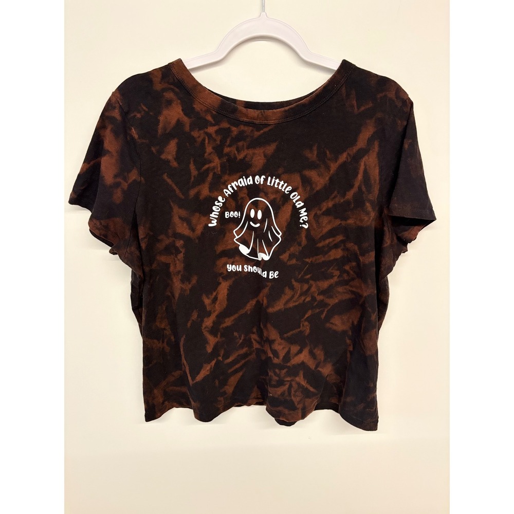 Halloween Goth Grunge Shirt Ghost Women XL 100% Organic Taylor Swift Lyric